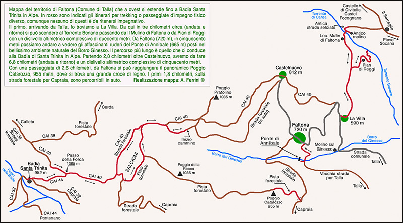 Mappa territorio Faltona